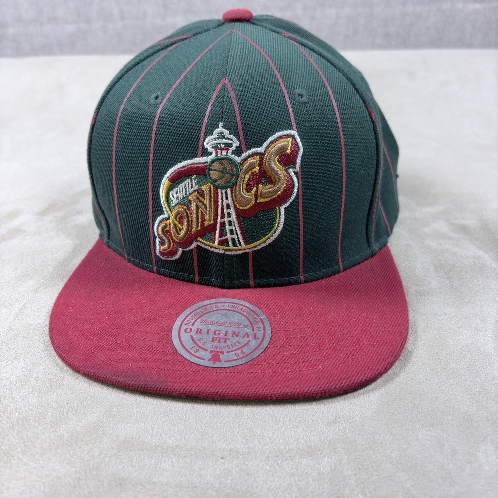 Seattle SuperSonics Snapback Cap Green/Red One Size - Mitchell & Ness - (179)
